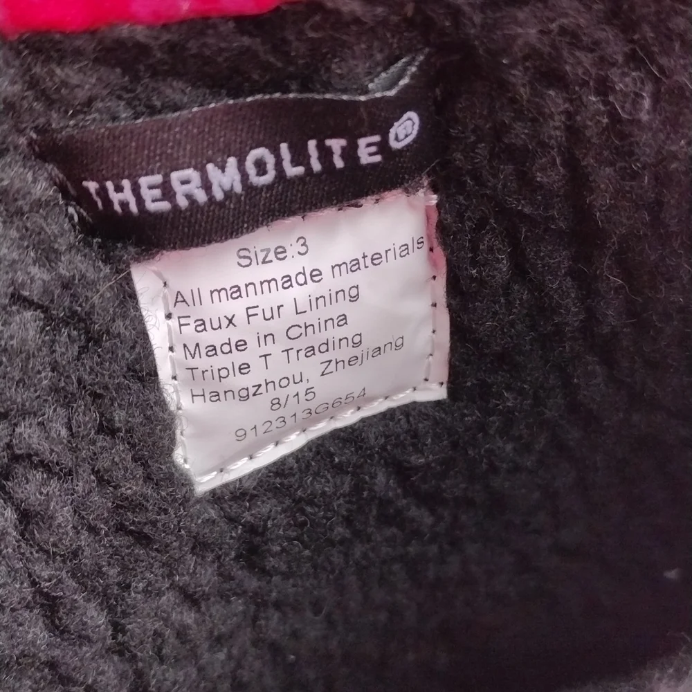 Northside Thermopile Black Pink Plaid Upper Zipper Front Step In Snow Boot Shoe